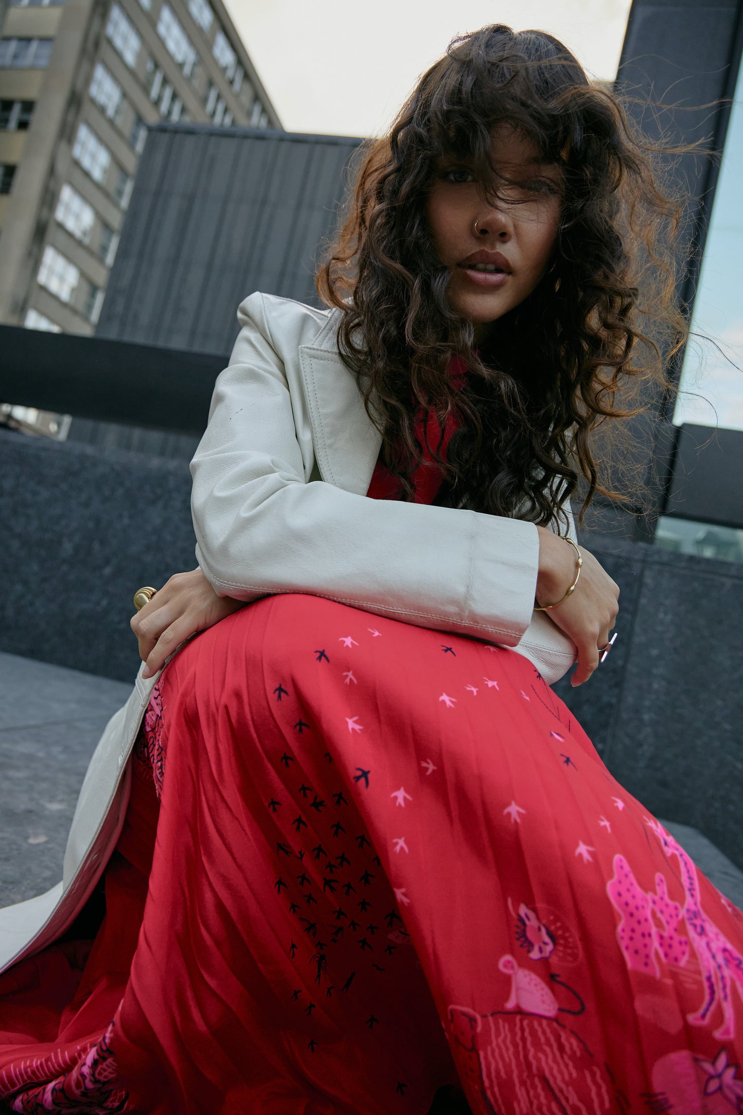 Valentino Pleated Maxi Dress