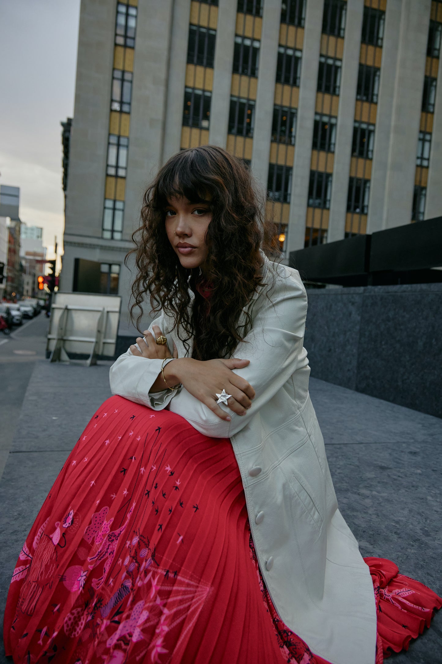 Vintage White Leather Jacket