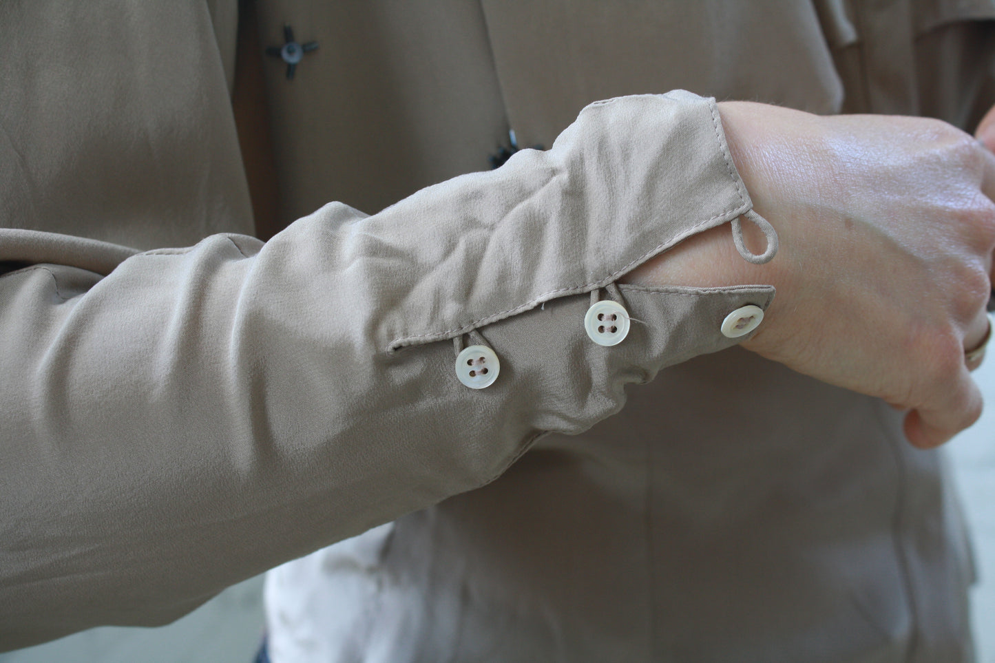 Vintage 80's silk beaded blouse