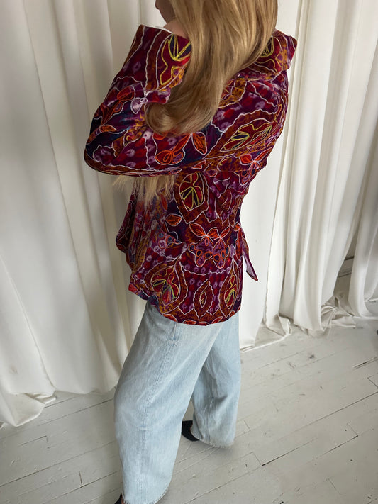 Vintage One-of-One Velvet Embroidered Blazer