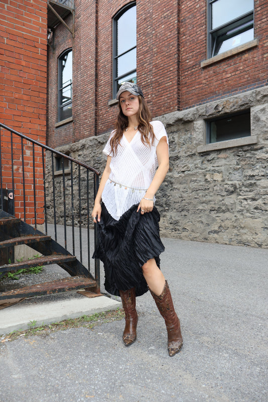 Vintage 90's textured maxi skirt