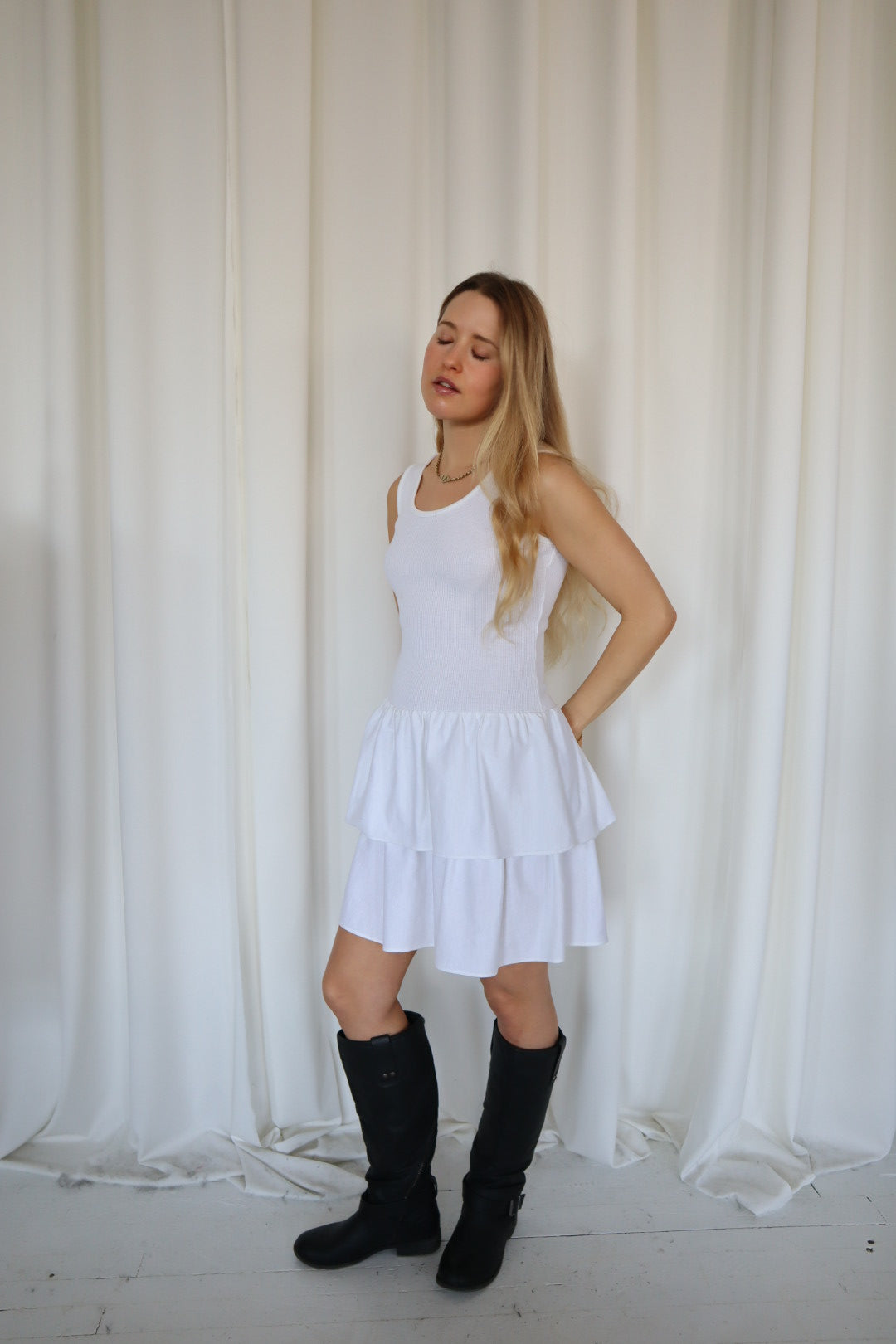 Vintage Minimal Cotton Tank Dress