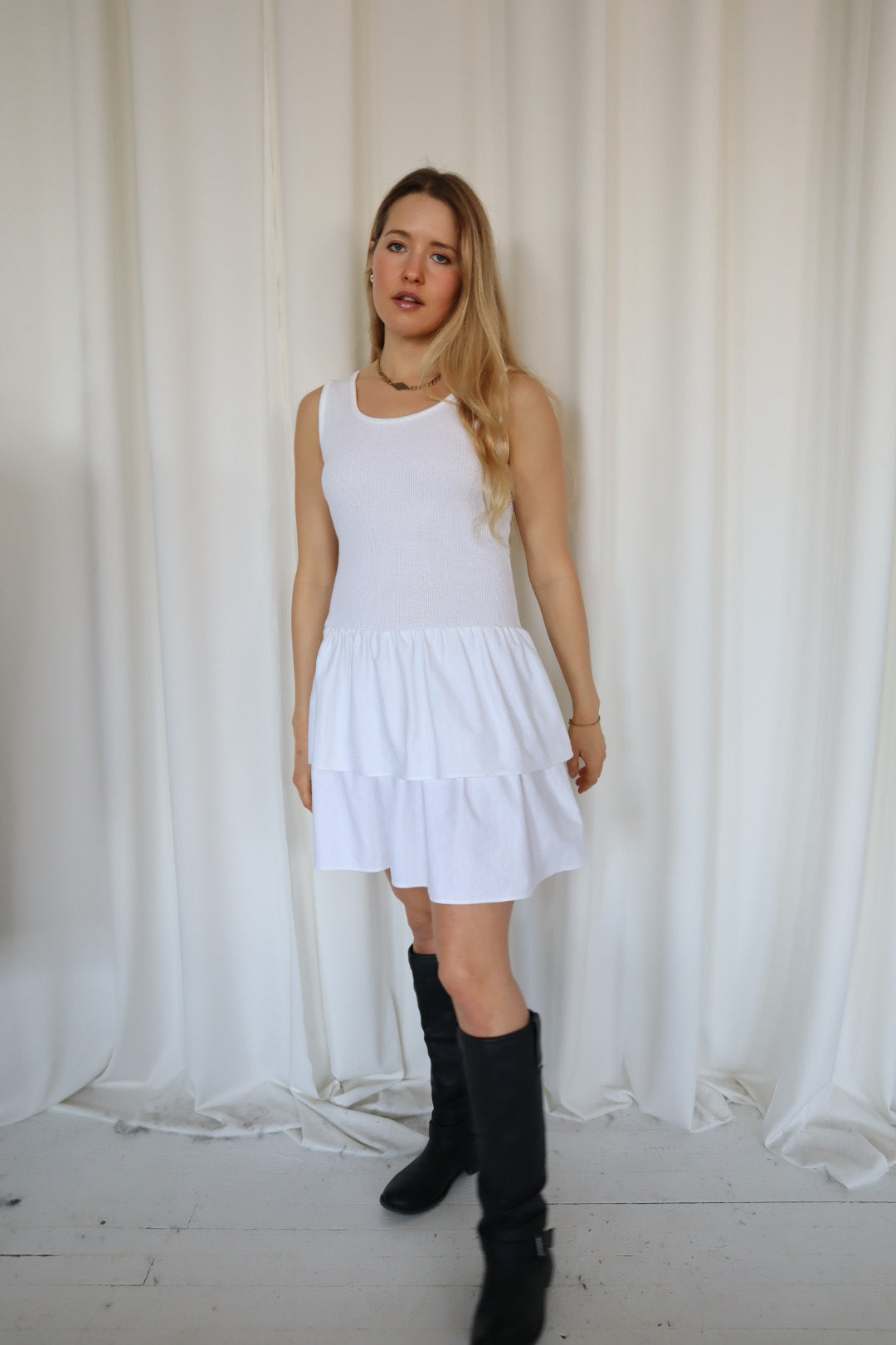 Vintage Minimal Cotton Tank Dress