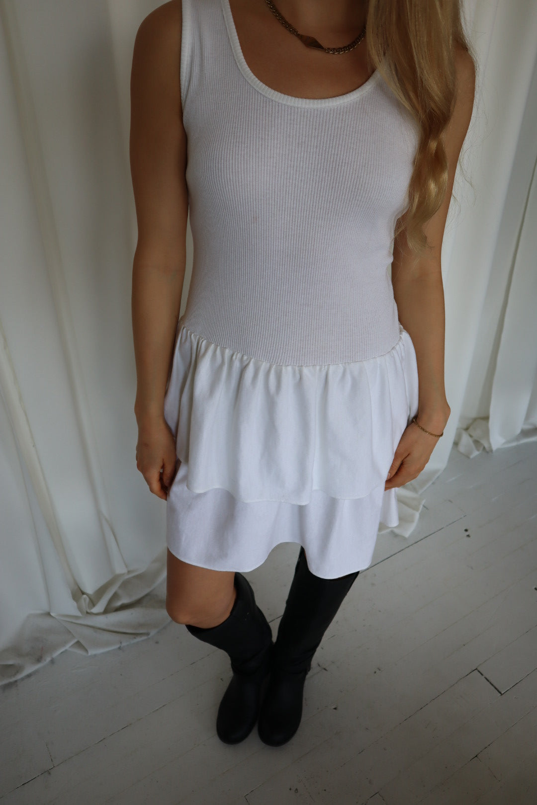 Vintage Minimal Cotton Tank Dress