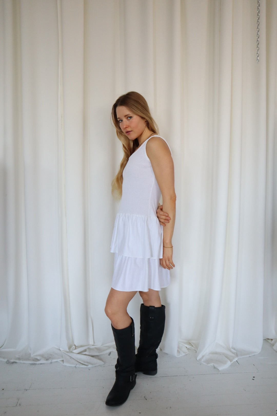 Vintage Minimal Cotton Tank Dress