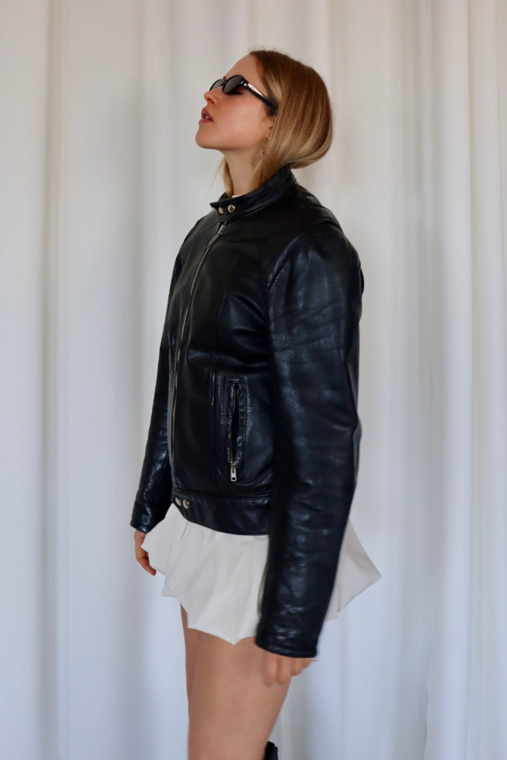 Vintage Leather Moto Jacket
