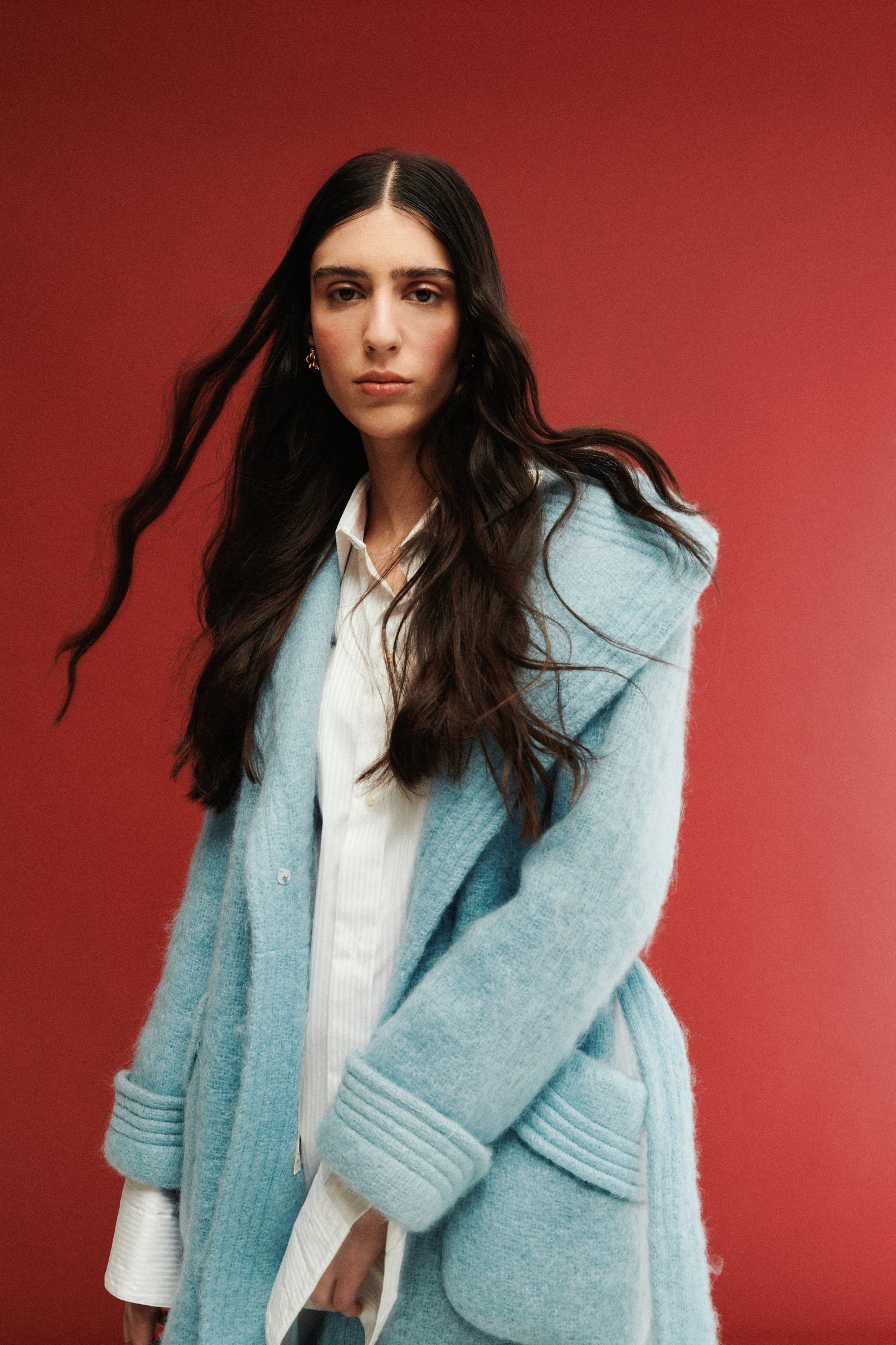 Vintage 1960's Blue Wool Coat