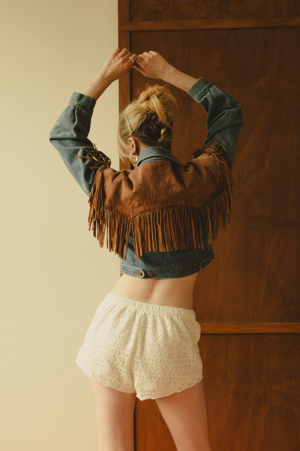 Vintage White Crochet Shorts
