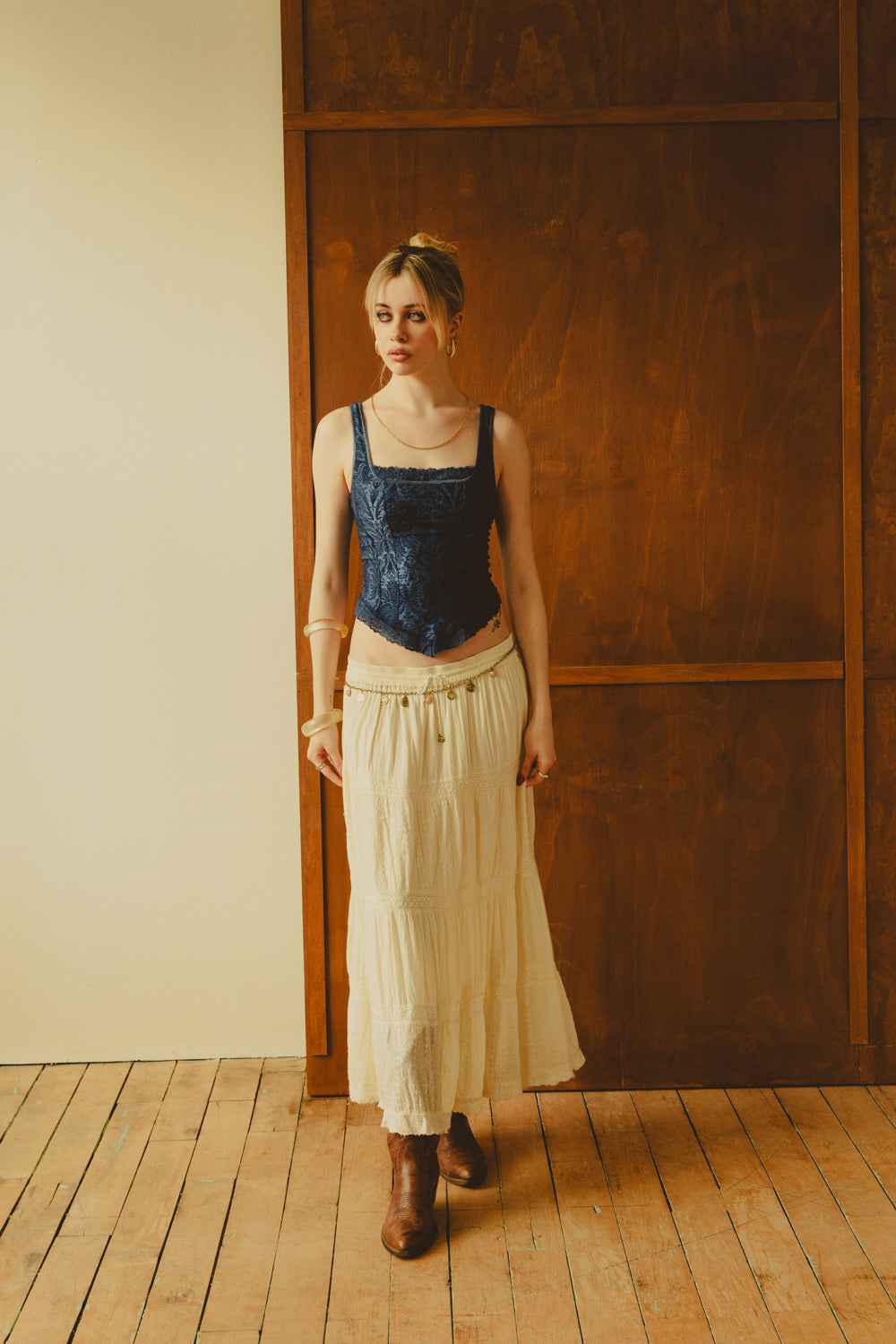 Vintage Boho Maxi Maxi Skirt