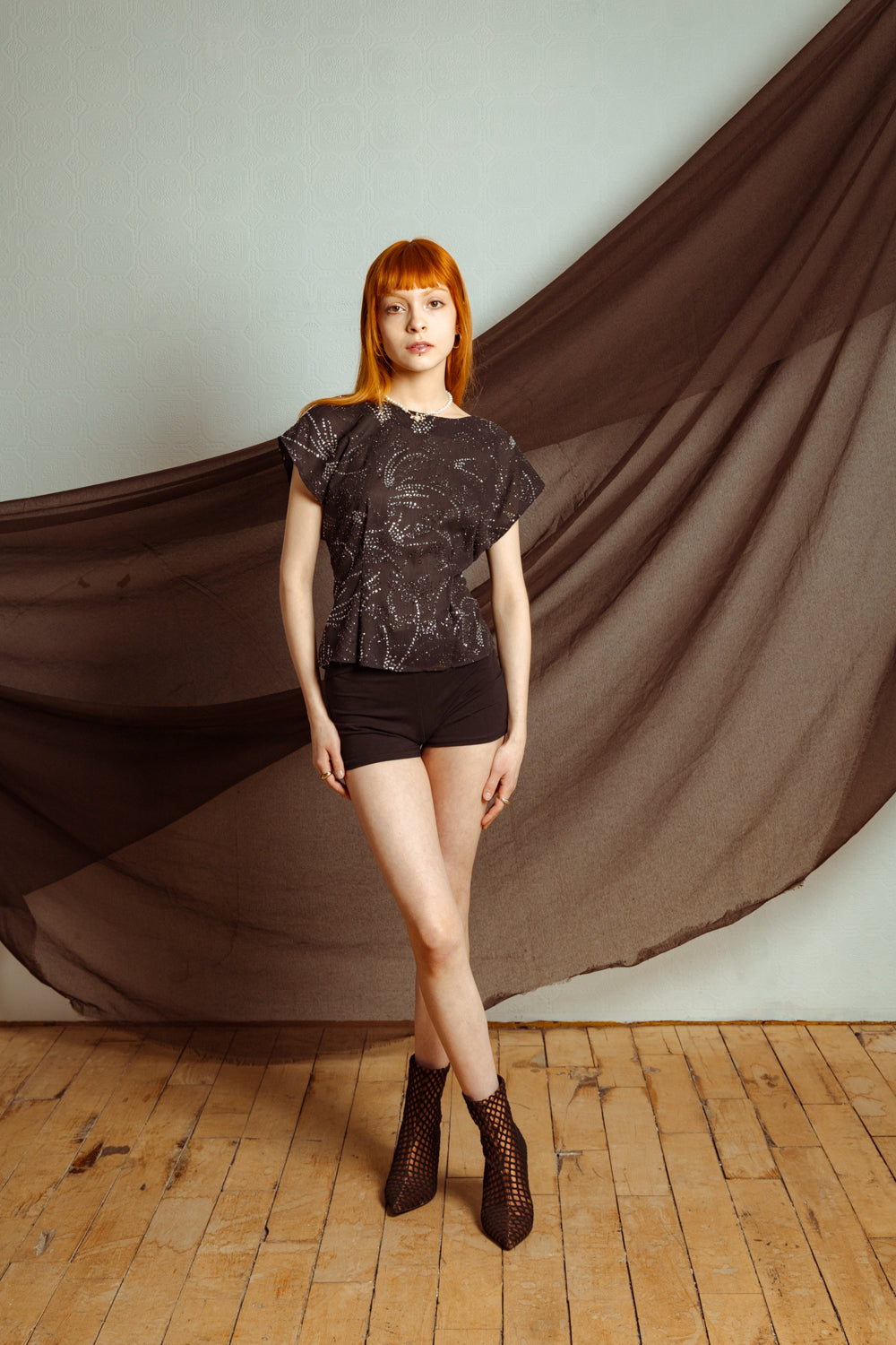 Vintage 70’s Sparkly Backless Formal Evening Top