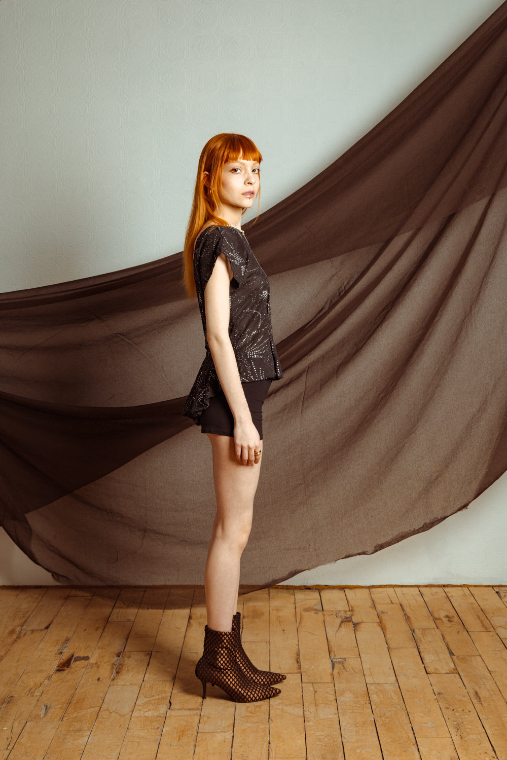 Vintage 70’s Sparkly Backless Formal Evening Top