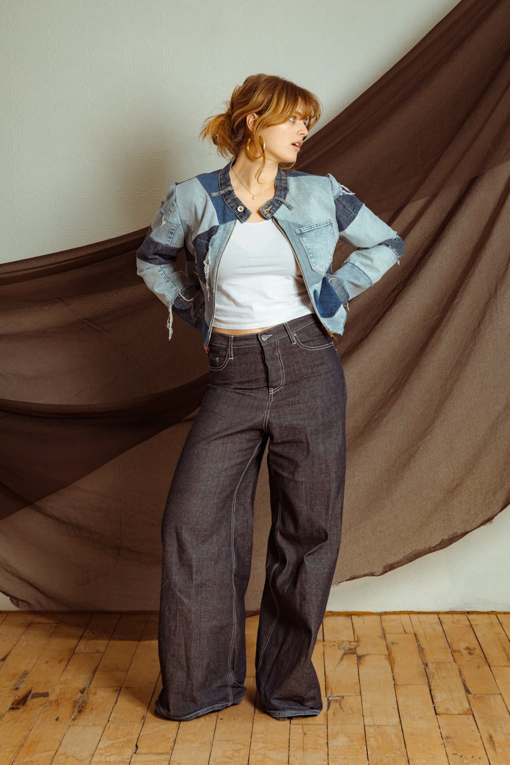 Upcycled Vintage Denim Patchwork Jacket