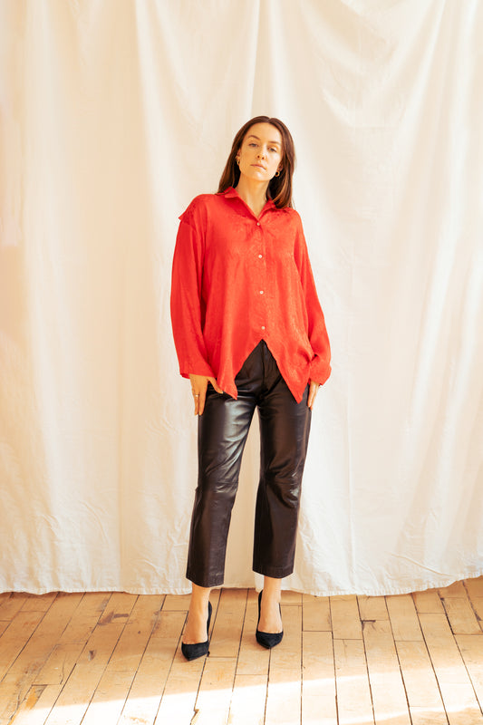 Vintage 80's Asymmetrical Silk Blouse