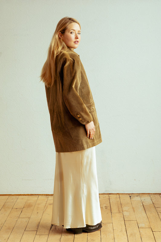 Vintage 90s Olive Green Corduroy Jacket