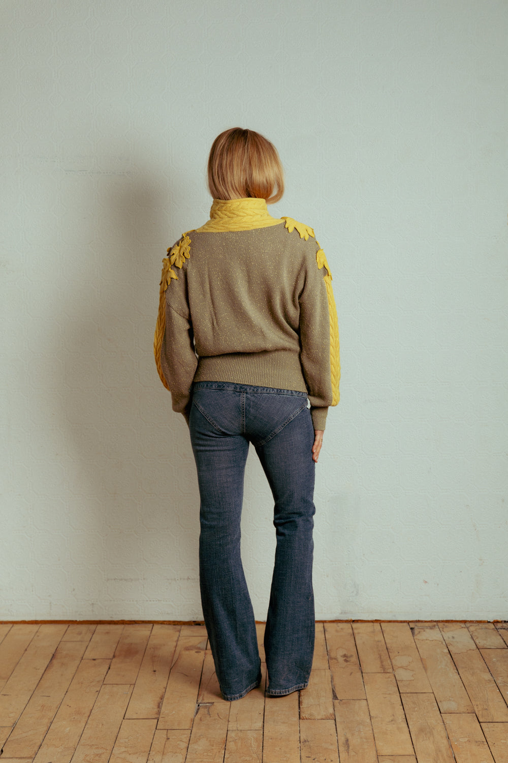 Vintage 80s Designer ESCADA Knit Turtleneck Sweater