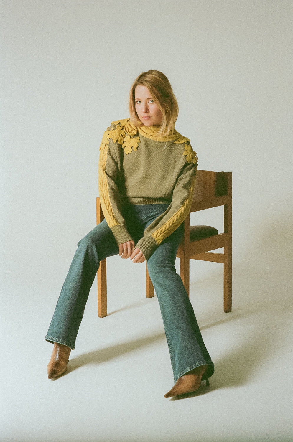 Vintage 80s Designer ESCADA Knit Turtleneck Sweater