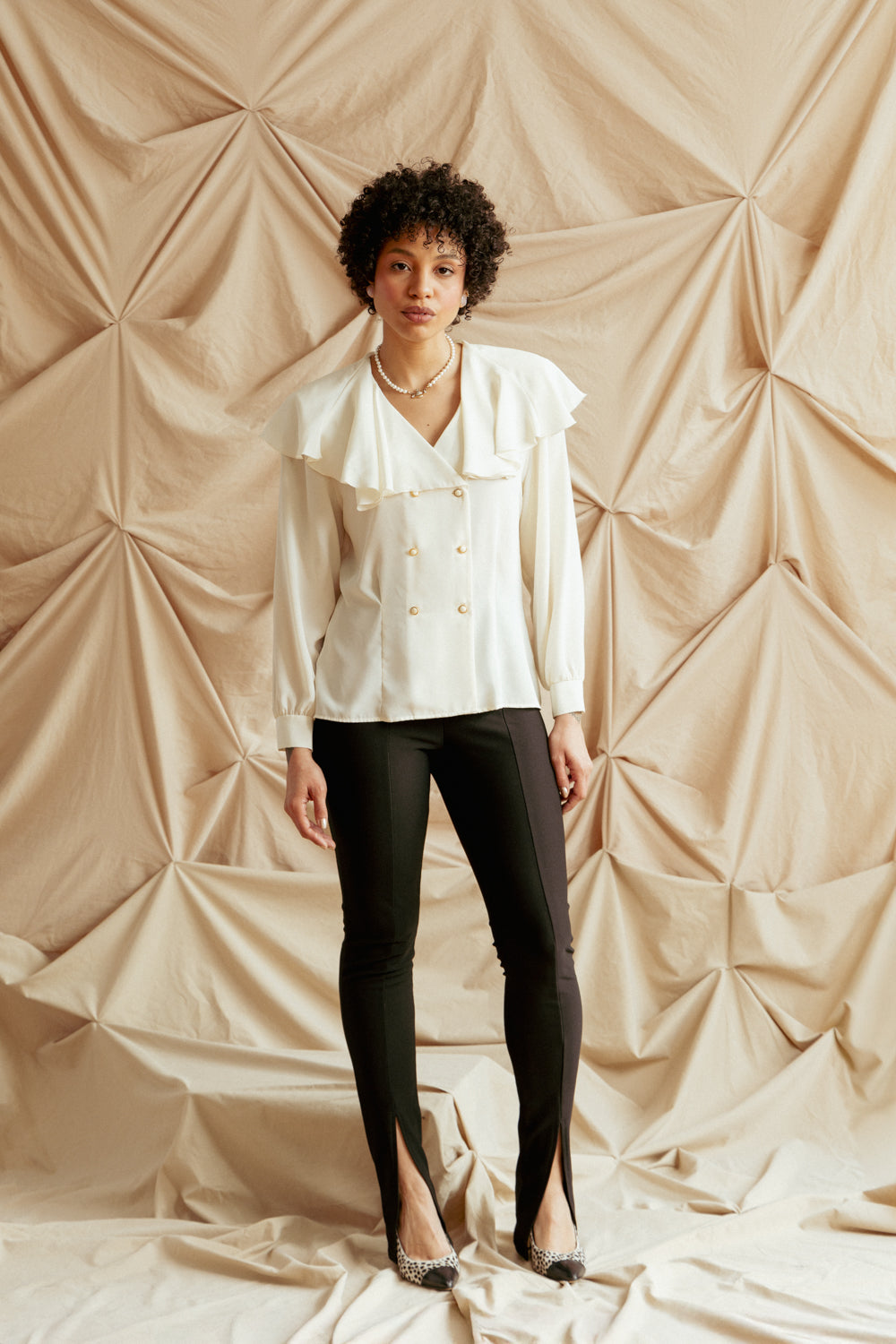 Vintage 80s Flowy Blouse