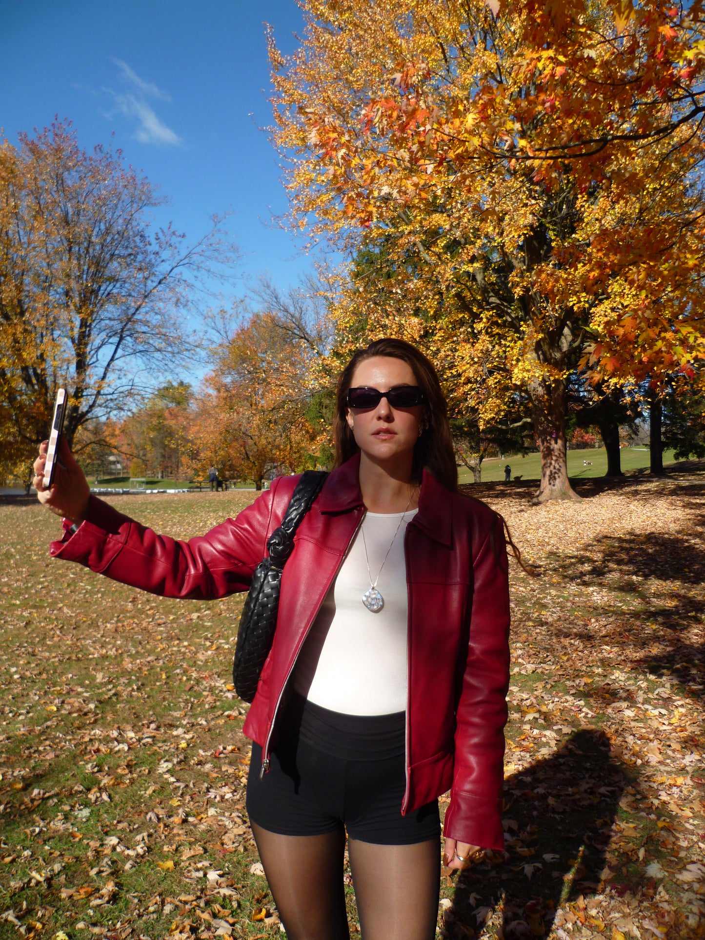 Vintage 2000's Red Leather Jacket